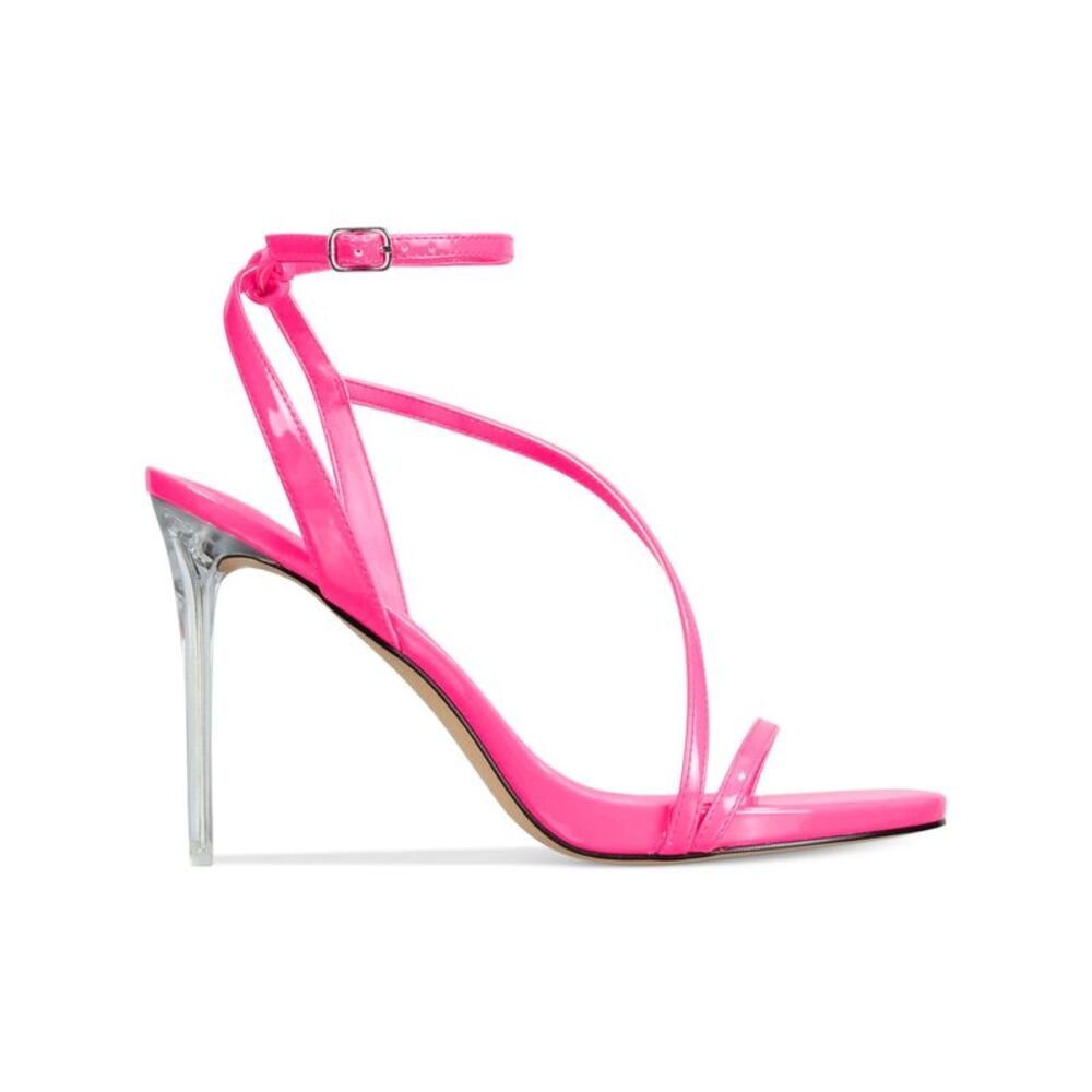 AAJ BY AMINAH Womens Pink Strap Zayn Almond Toe Stiletto Heeled Sandal 5.5 M - Picture 3 of 4